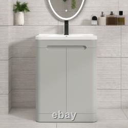 600/700/800 Bathroom Vanity Unit Basin Sink Cabinet Floor Standing Wall Hung
