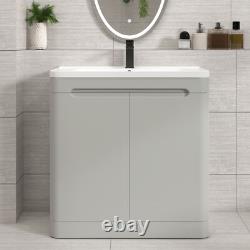 600/700/800 Bathroom Vanity Unit Basin Sink Cabinet Floor Standing Wall Hung
