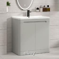 600/700/800 Bathroom Vanity Unit Basin Sink Cabinet Floor Standing Wall Hung