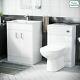 600 Basin Sink Vanity Unit & Combined Wc Toilet Cabinet Suite Debra