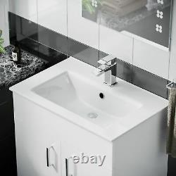 600 Basin Sink Vanity Unit & Combined WC Toilet Cabinet Suite Debra