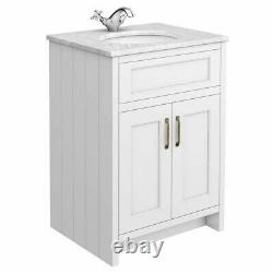 600 Undermount basin sink with Marble Top for vanity unit