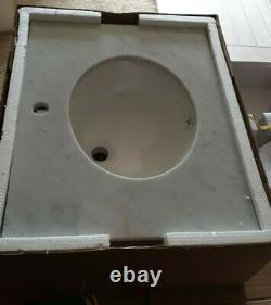 600 Undermount basin sink with Marble Top for vanity unit
