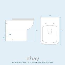 600 mm Light Grey Vanity Basin Sink Unit & WC Toilet Pan Cabinet Suite Debra