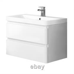 600mm 800mm Bathroom Vanity Unit Basin Sink Wall Hung Floor Standing Cabinet