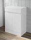 600mm Bathroom Countertop Vanity Door Unit Floor Standing Soft Close White Gloss