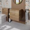 600mm Bathroom Countertop Vanity Unit Basin Wall Hung Floorstanding Wood Effect