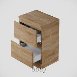 600mm Bathroom Countertop Vanity Unit Basin Wall Hung Floorstanding Wood Effect