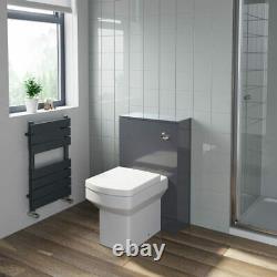 600mm Bathroom Drawer Vanity Unit Basin Toilet Modern Soft Close Seat Gloss Grey