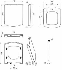 600mm Bathroom Drawer Vanity Unit Basin Toilet Modern Soft Close Seat Gloss Grey