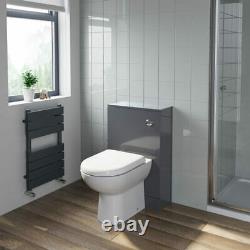 600mm Bathroom Drawer Vanity Unit Basin Toilet Soft Close Seat Modern Gloss Grey