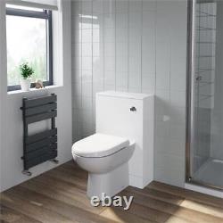 600mm Bathroom Drawer Vanity Unit Basin Toilet Soft Close Seat WC Gloss White