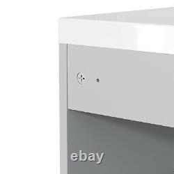 600mm Bathroom Sink Vanity Unit Basin Storage Cabinet Grey Gloss Home Furniture