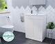 600mm Bathroom Vanity Unit Basin 2 Door Storage Cabinet Furniture White Gloss