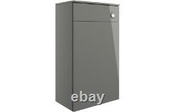 600mm Bathroom Vanity Unit Basin Cabinet Sink WC Unit Suite Furniture Grey Gloss