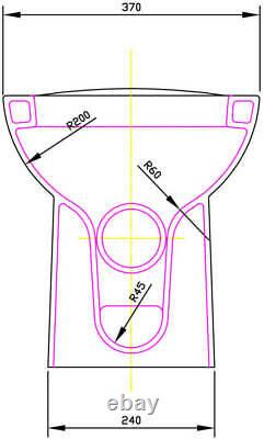 600mm Bathroom Vanity Unit Basin Concealed Cistern Toilet WC Gloss Grey Modern