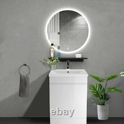 600mm Bathroom Vanity Unit Basin Sink Storage Floor Standing Cabinet Gloss White