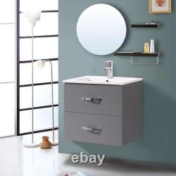 600mm Bathroom Vanity Unit Basin Sink Wall Hung Storage Cabinet Furniture