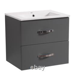 600mm Bathroom Vanity Unit Basin Sink Wall Hung Storage Cabinet Furniture