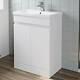 600mm Bathroom Vanity Unit Basin Storage 2 Door Cabinet Furniture White Gloss