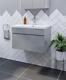 600mm Bathroom Vanity Unit Basin Storage Cabinet Furniture Grey Gloss Modern