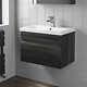 600mm Bathroom Vanity Unit Basin Storage Wall Hung Drawer Cabinet Furniture Grey