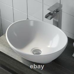 600mm Bathroom Vanity Unit Countertop Wash Basin Oval Floor Standing Charcoal