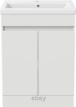 600mm Bathroom Vanity Unit Only 2 Door Furniture Floorstanding Soft Close White