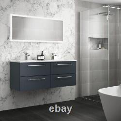 600mm Floor Standing Vanity Unit UK Branded Matt Indigo