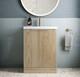600mm Fluted Free Standing Vanity Unit