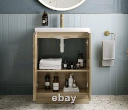 600mm Fluted Free Standing Vanity Unit