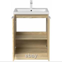 600mm Fluted Free Standing Vanity Unit