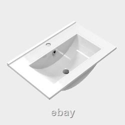 600mm Freestanding Bathroom Sink White Vanity Units with Basin Cabinet Cupboards