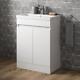 600mm Freestanding Vanity Unit Basin Sink Bathroom Storage Cabinet Gloss White