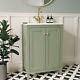 600mm Green Freestanding Vanity Unit With Basin Kinsley Bun/kin600sg/88743