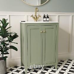 600mm Green Freestanding Vanity Unit with Basin Kinsley BUN/KIN600SG/88743