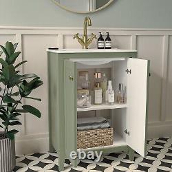 600mm Green Freestanding Vanity Unit with Basin Kinsley BUN/KIN600SG/88743