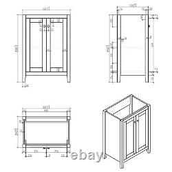 600mm Green Freestanding Vanity Unit with Basin Kinsley BUN/KIN600SG/88743