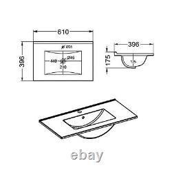 600mm Green Freestanding Vanity Unit with Basin Kinsley BUN/KIN600SG/88743