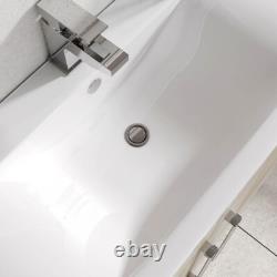 600mm Light Wood Newton Vanity Unit Ceramic Sink Bathroom Floor Stand Furniture