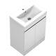 600mm Vanity Cabinet And Basin Unit Floor Standing White Flat Packed