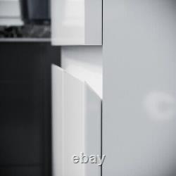 600mm Vanity Cabinet and Basin Unit Floor Standing White Flat Packed Grotto
