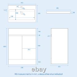 600mm Vanity Cabinet and Basin Unit Floor Standing White Flat Packed Grotto