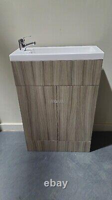 600mm Vanity Unit With White Basin + Chrome Mono Tap