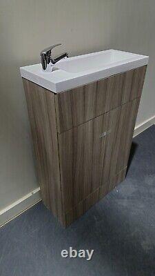 600mm Vanity Unit With White Basin + Chrome Mono Tap