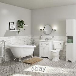 600mm White Freestanding Vanity Unit with Basin Baxenden BUN/BeBa 24975/76648