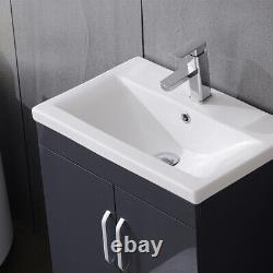 610mm Floor Standing Bathroom Vanity Unit Ceramic Sink Basin Storage Cabinet