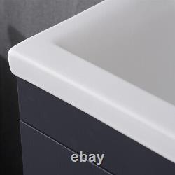 610mm Floor Standing Bathroom Vanity Unit Ceramic Sink Basin Storage Cabinet