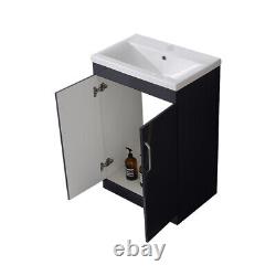 610mm Floor Standing Bathroom Vanity Unit Ceramic Sink Basin Storage Cabinet