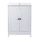 610mm Freestanding Vanity Unit With Basin Bathroom Sink Cabinet White Modern